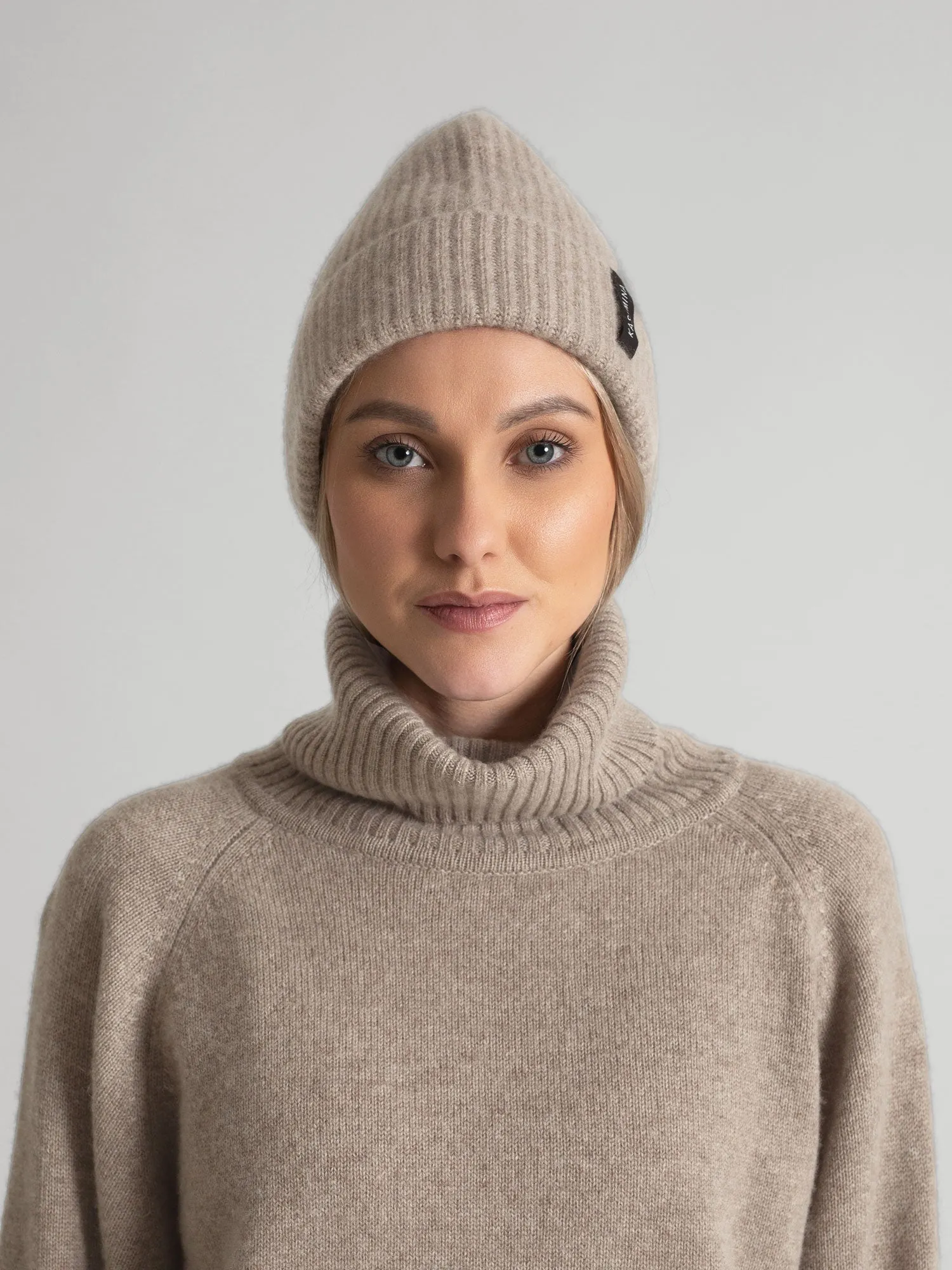 Cashmere beanie "Elli" - toast