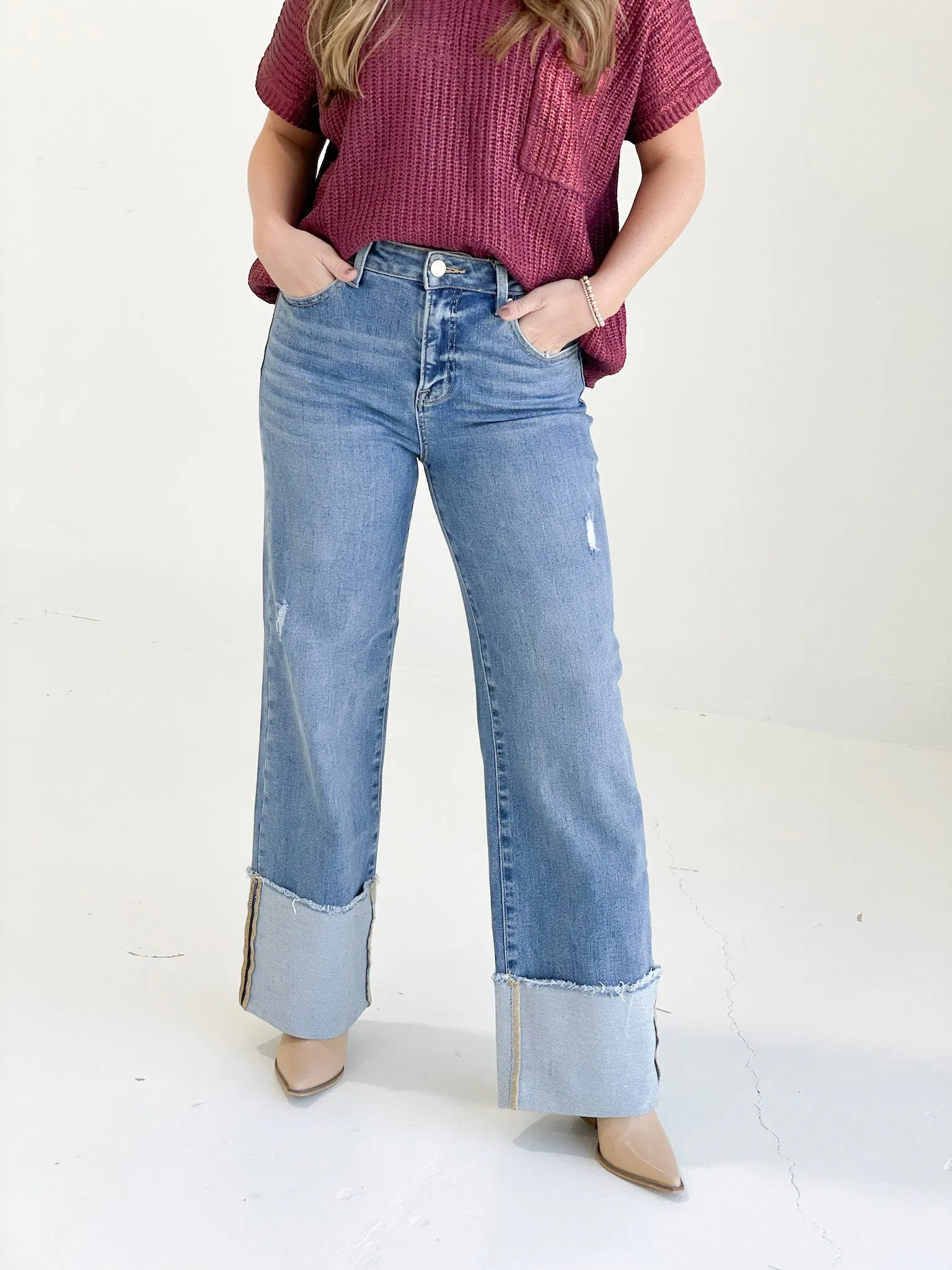Chapman Wide Cuffed Jeans