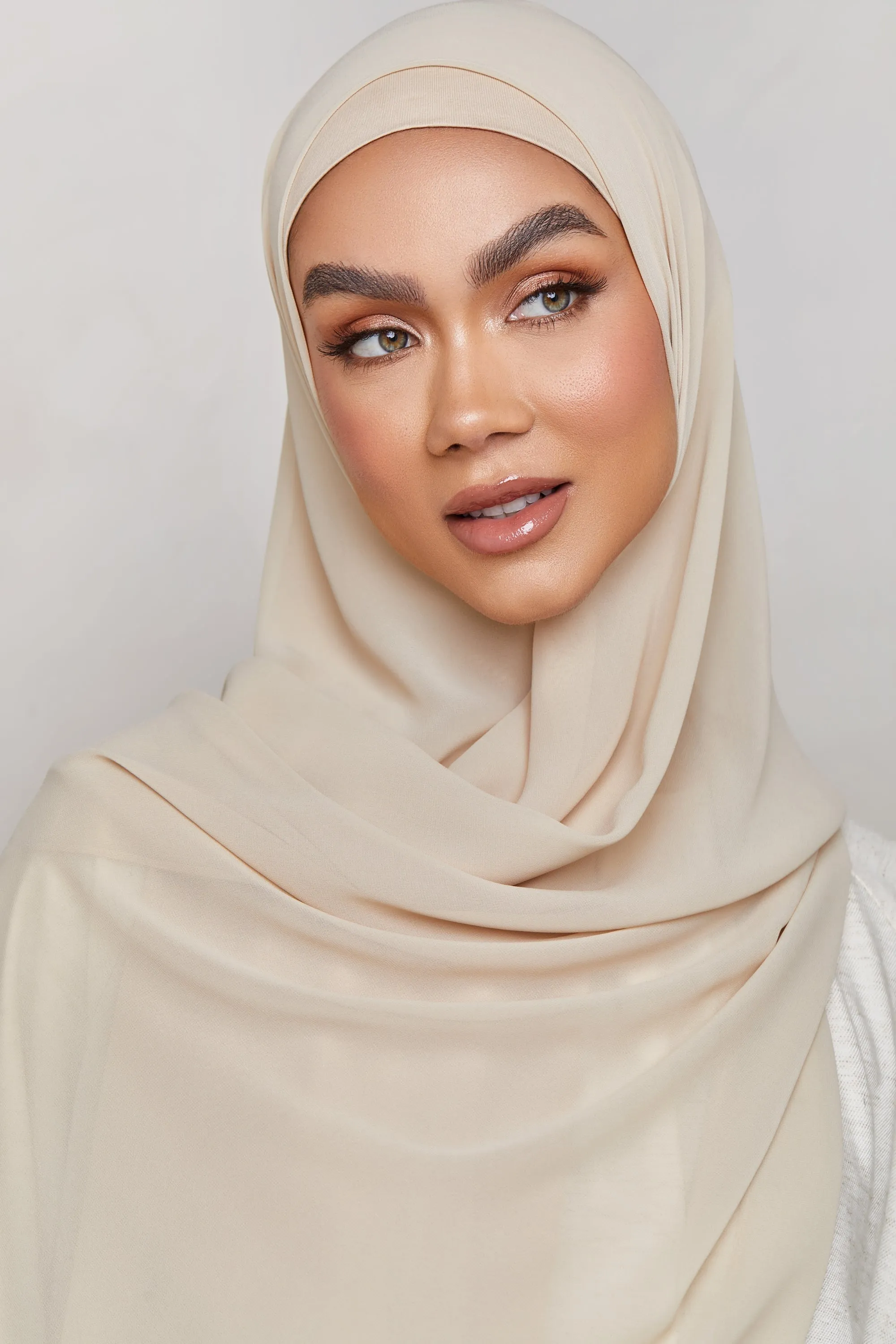 Chiffon LITE Hijab - Cement