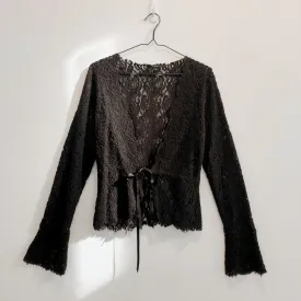 Chocolate Brown Lace Cardigan