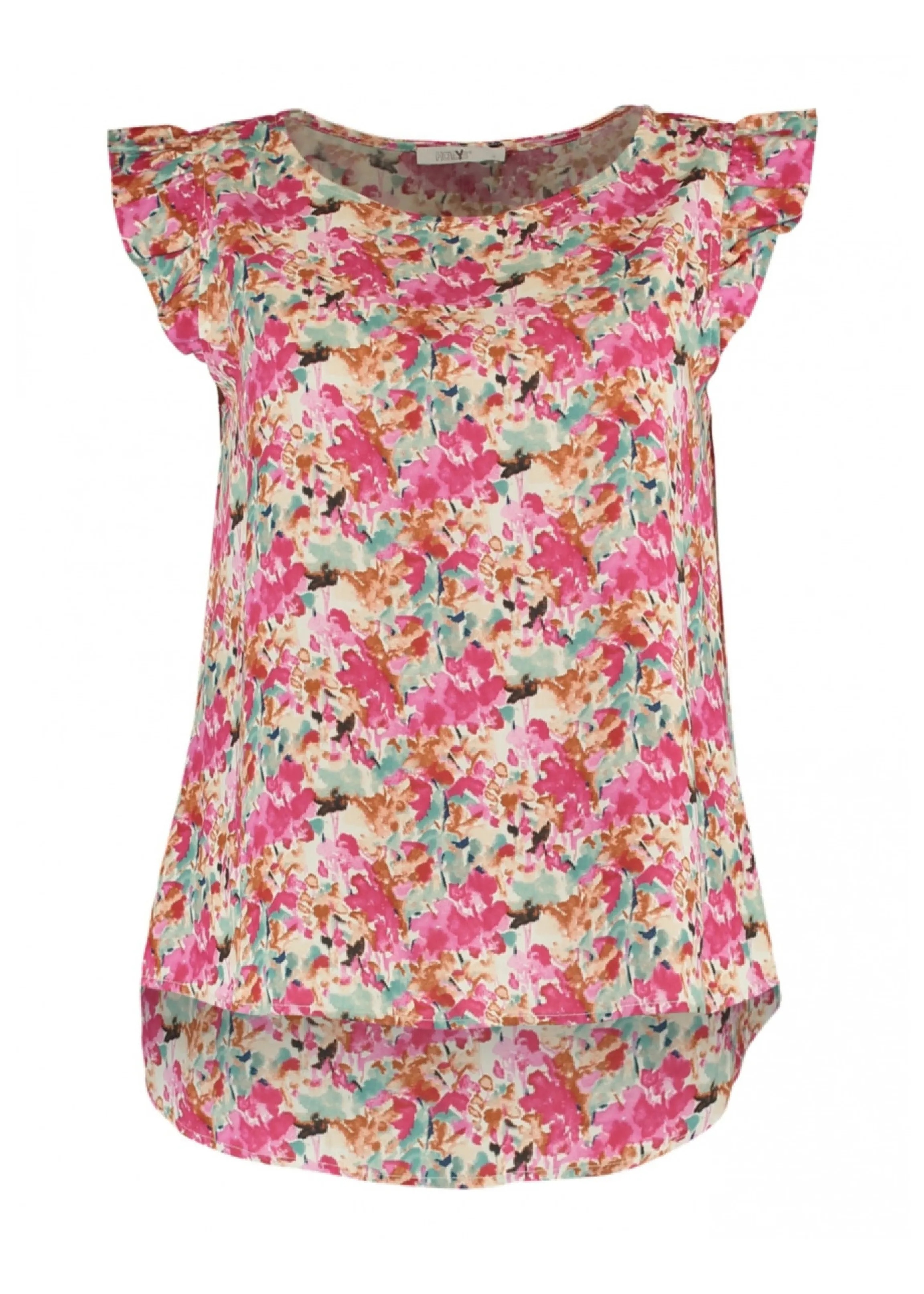 Clea Pink Flower Print Blouse
