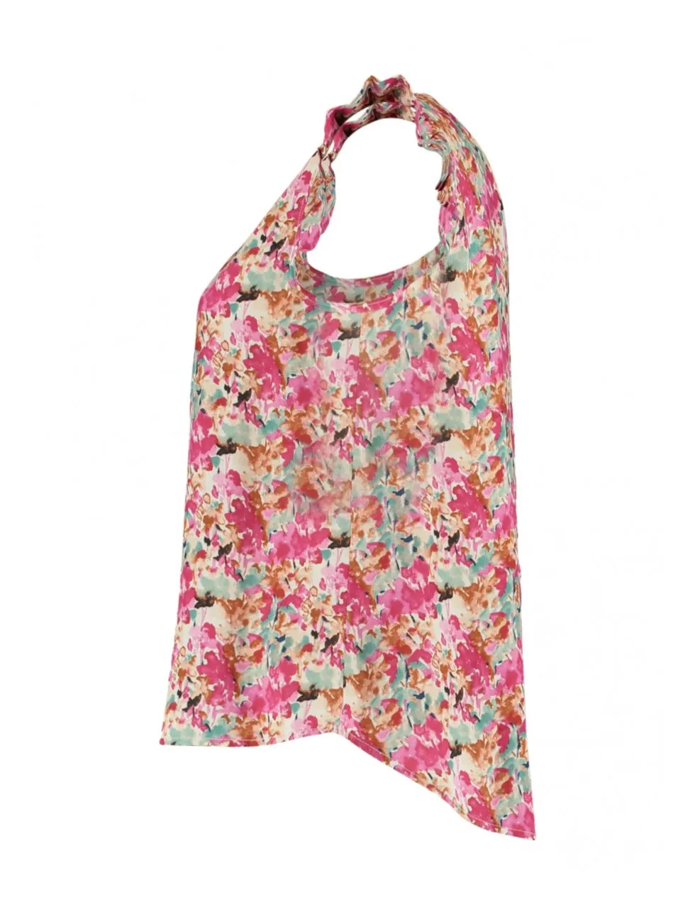 Clea Pink Flower Print Blouse