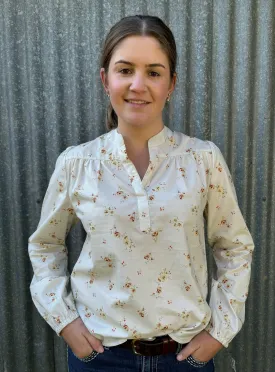 Clementine - Long Sleeve Cotton Blouse
