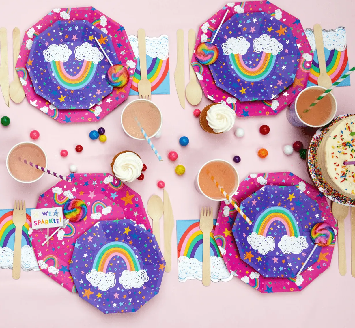Coterie x Sparkella Rainbow Lg Plates