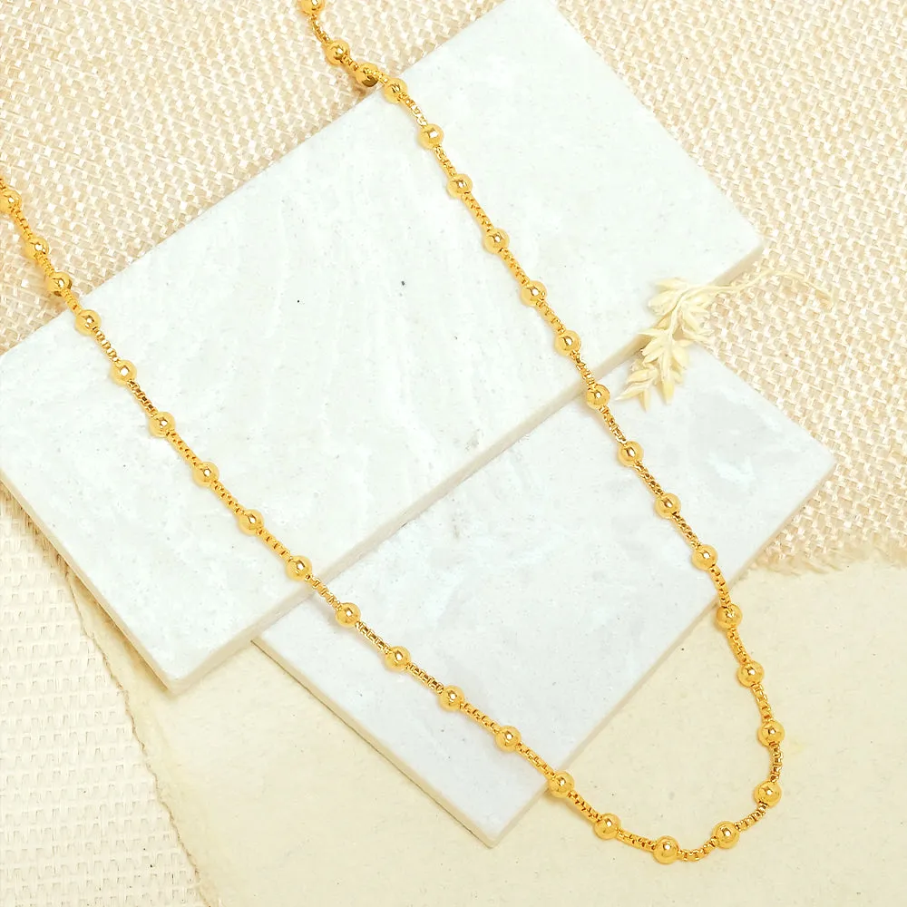 Dainty Beaded Gold Chain