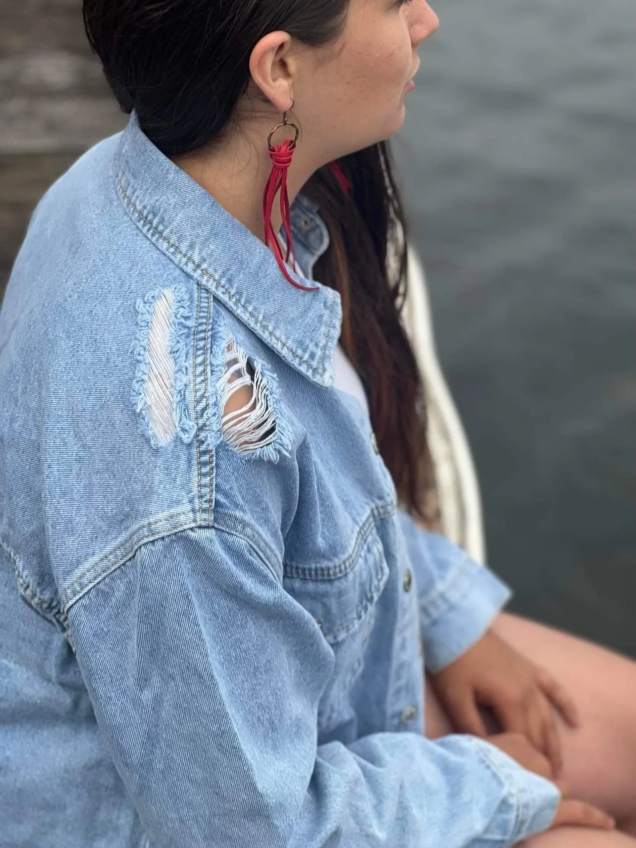 Denim shacket