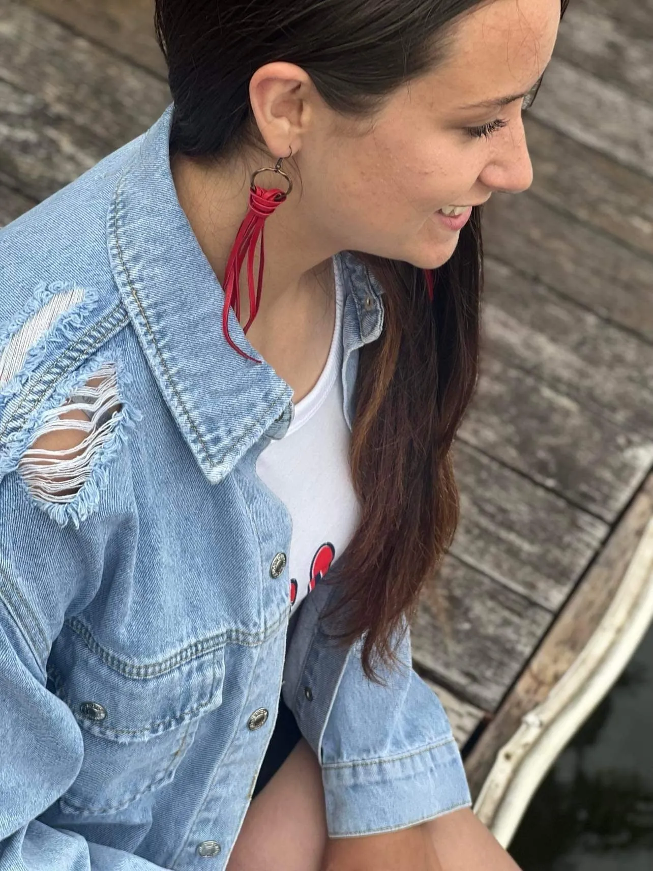 Denim shacket