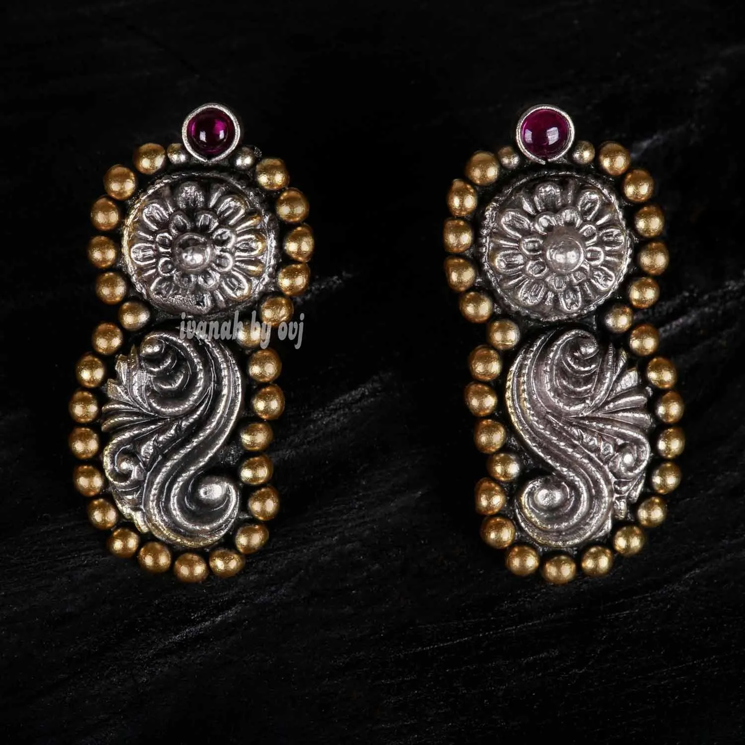 Designer Dual Tone Earrings