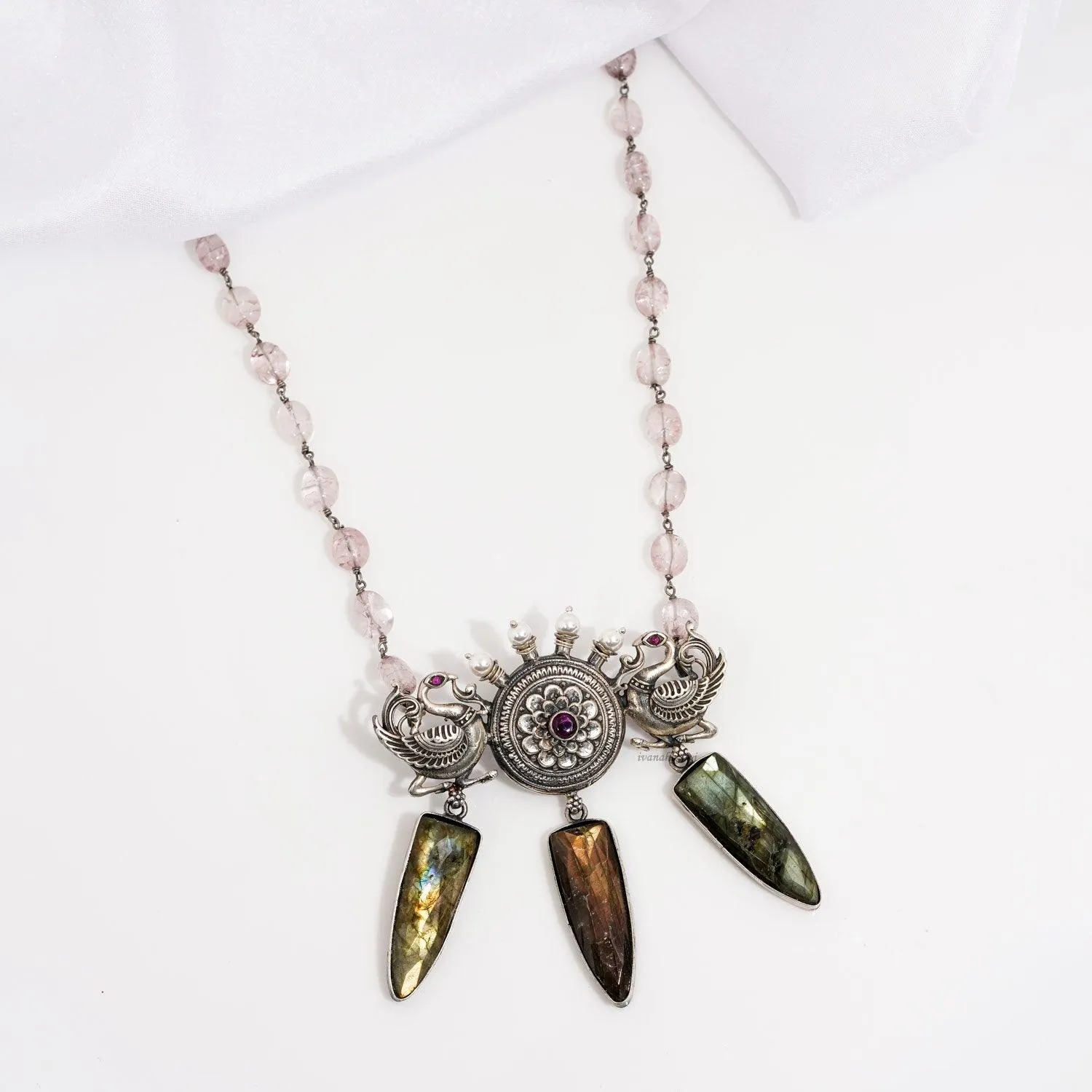 Designer Oxidised Long Necklace