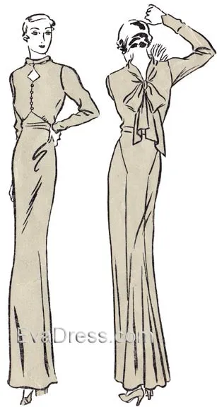 E-PATTERN 1934 Evening Gown, E3672