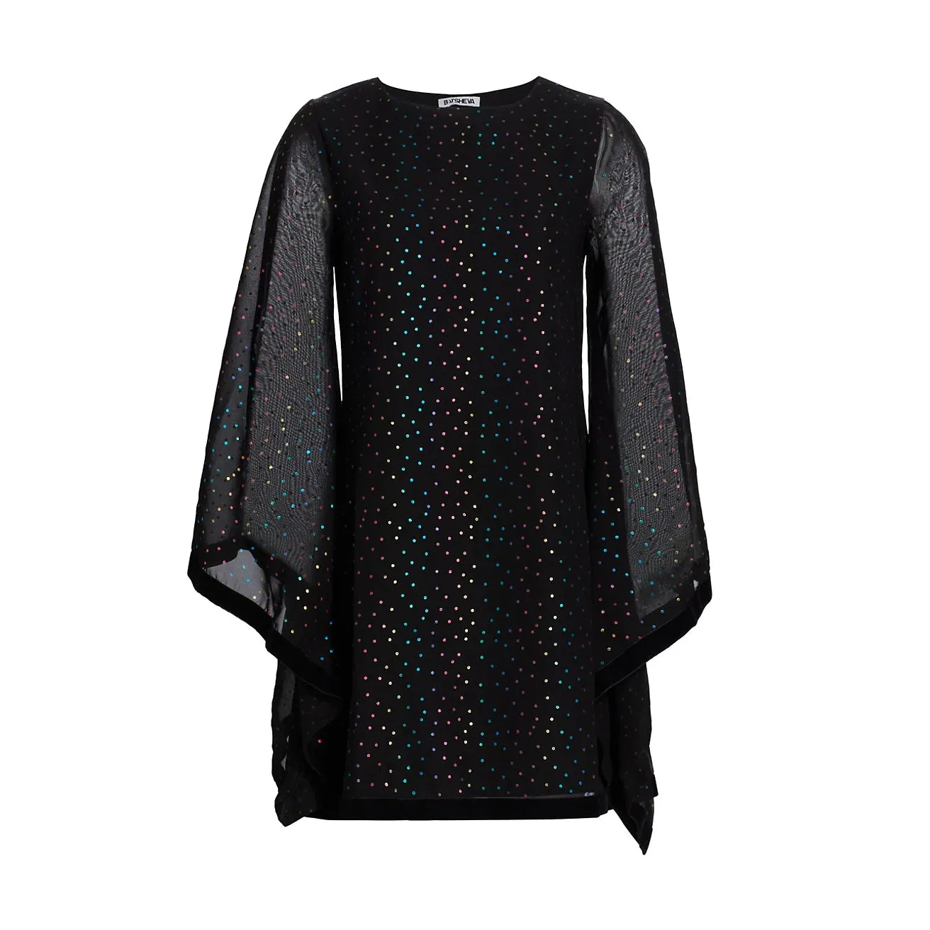 Emily Dress in Black Sparkle Chiffon