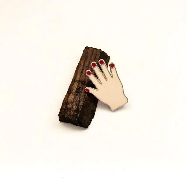 Enamel hand pin