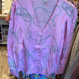 ESQUALO PUFF ROPE SATIN BLOUSE