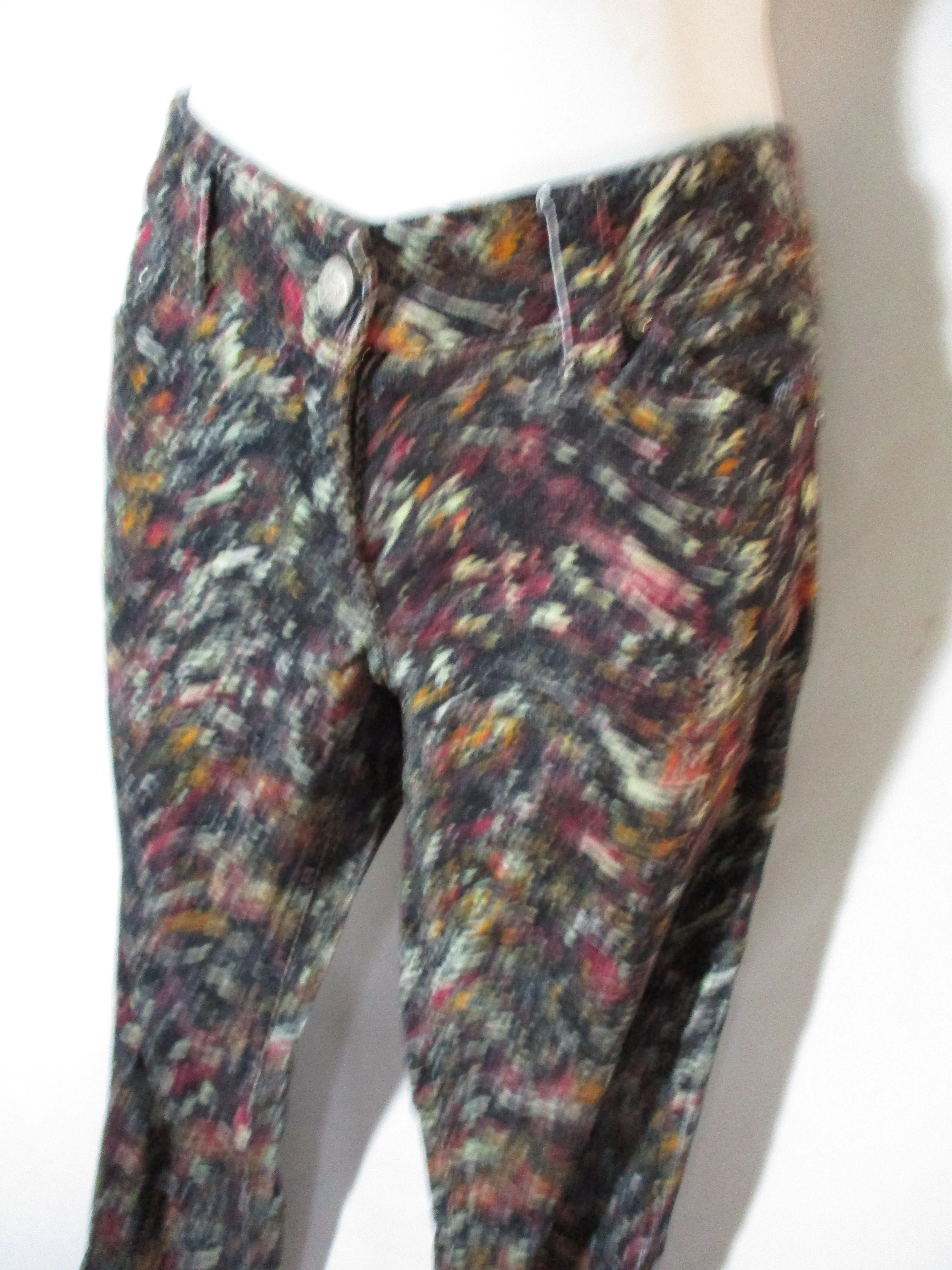 ETOILE ISABEL MARANT Marblelized Corduroy SKINNY Jean Pant 2 Trouser
