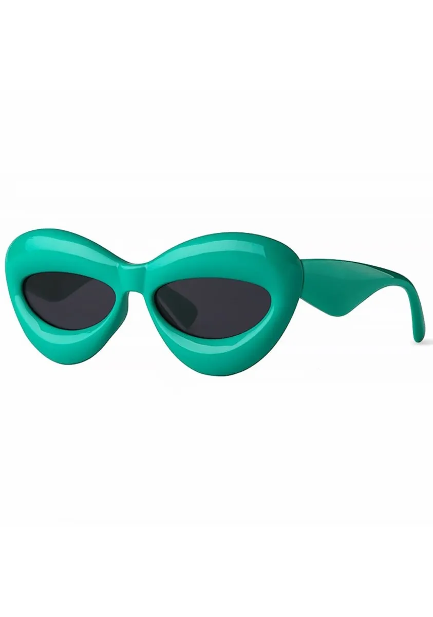 Fancy Puffy Lips Thick Frame Party Sunglasses