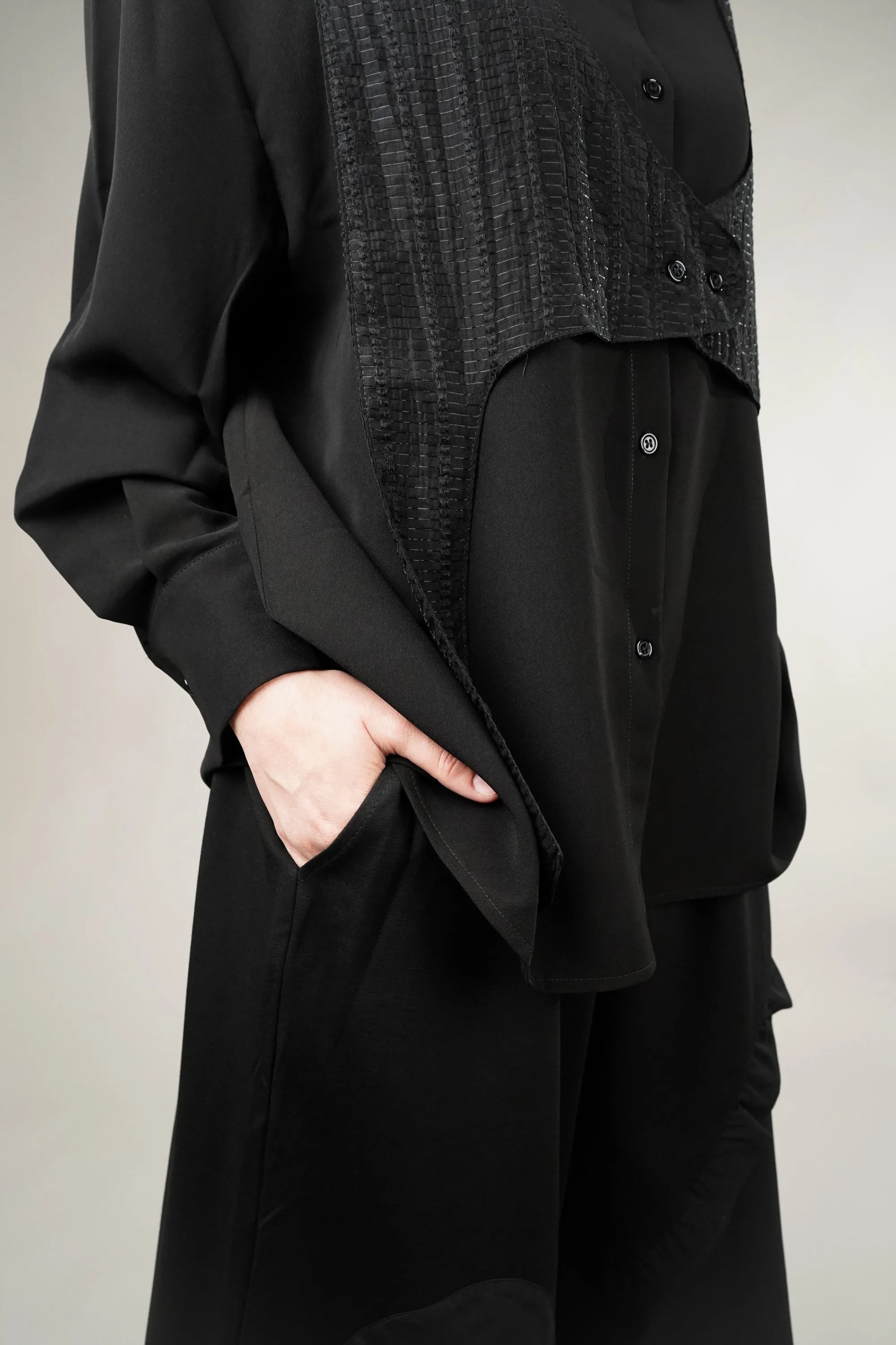 Flex Flare Black Culottes and Shirt Set