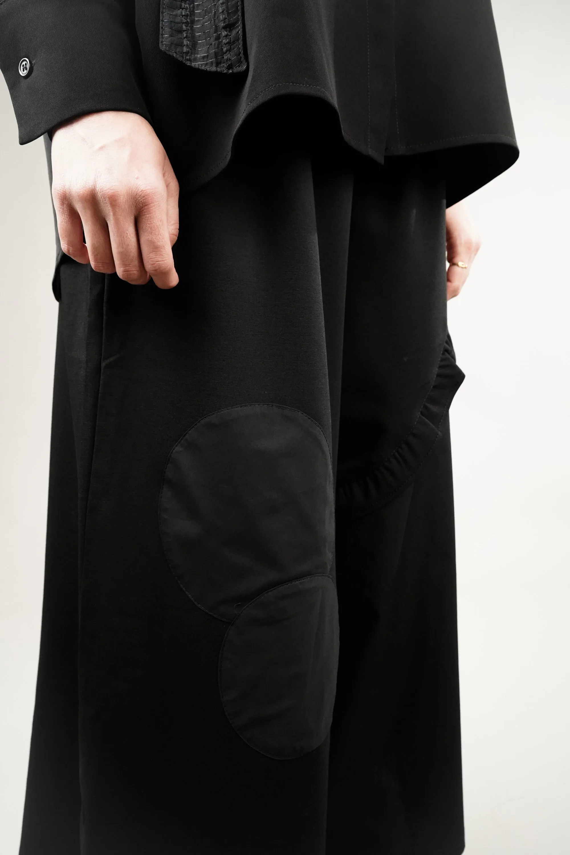 Flex Flare Black Culottes and Shirt Set