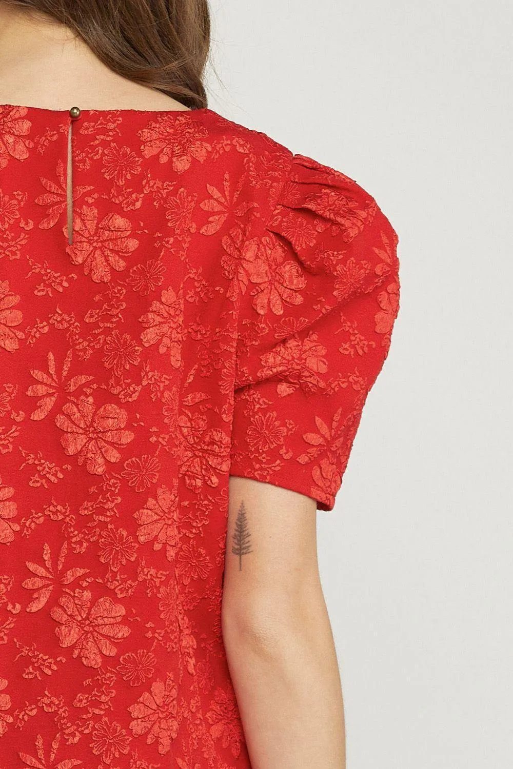 Floral Embossed Blouse
