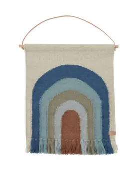 Follow the Rainbow Mini Wall Rug | Pale Blue by OYOY