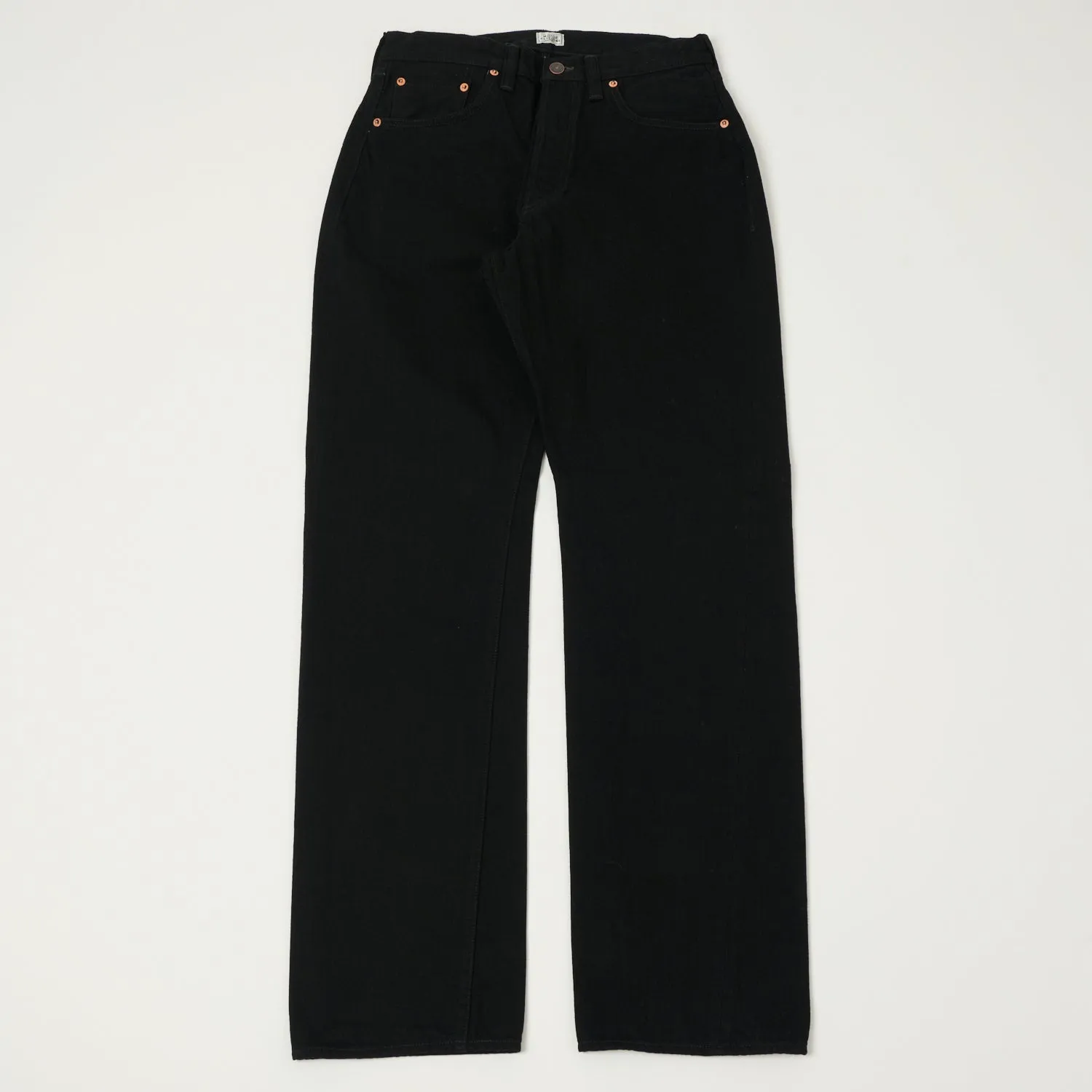 Freewheelers 601RB Black One Wash Regular Straight Jeans - The Vanishing West Collection