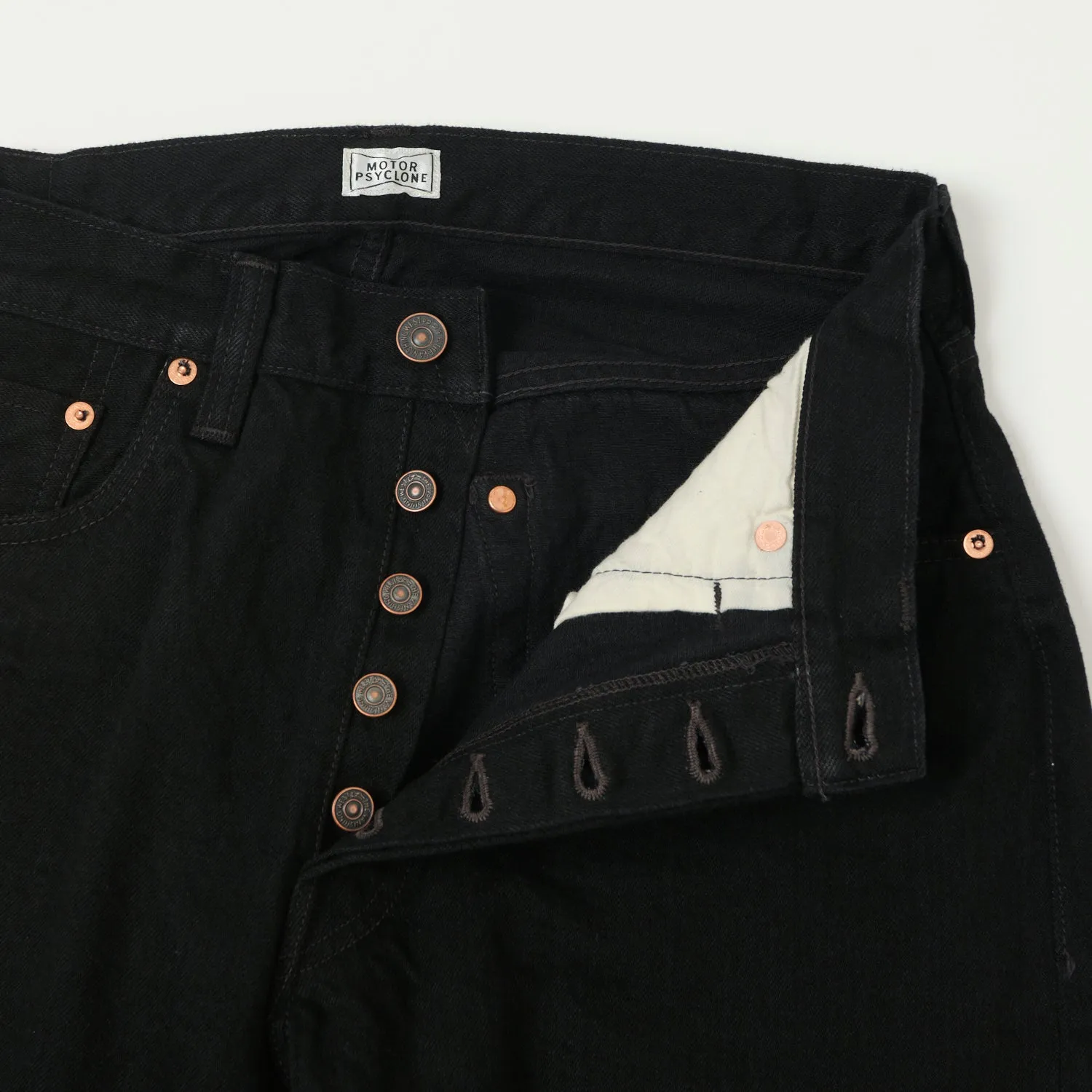 Freewheelers 601RB Black One Wash Regular Straight Jeans - The Vanishing West Collection