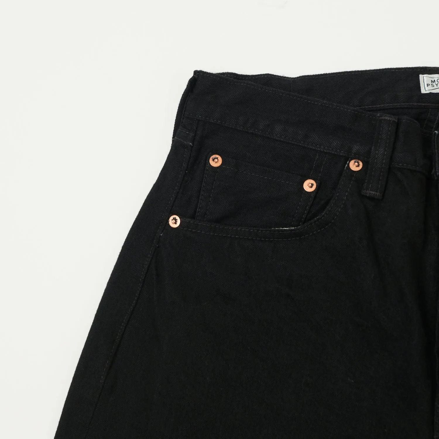 Freewheelers 601RB Black One Wash Regular Straight Jeans - The Vanishing West Collection