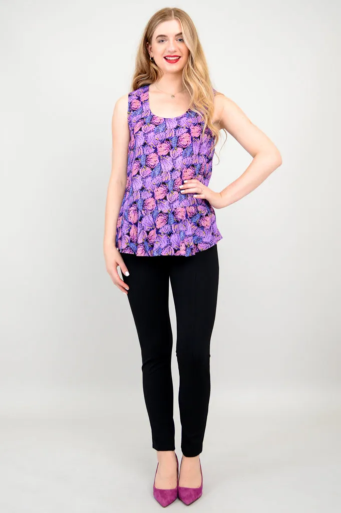 Ginny Tank, Petals, Linen Bamboo