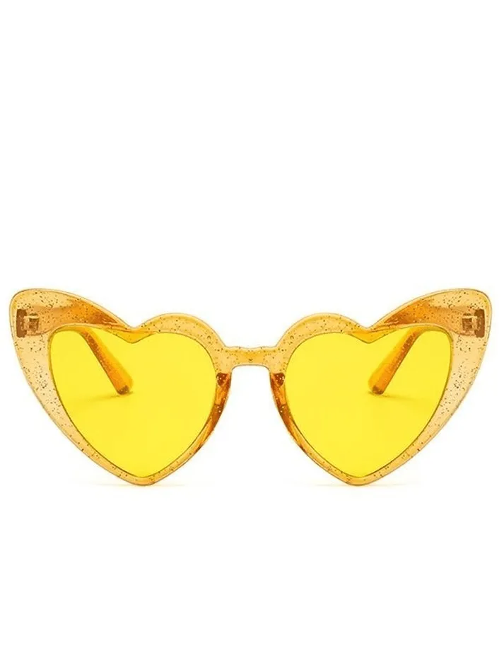 Glitter Heart Pattern Sunglasses