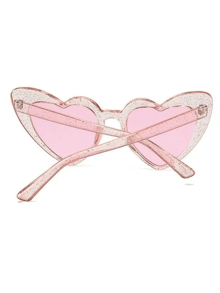 Glitter Heart Pattern Sunglasses