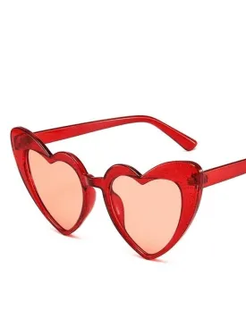 Glitter Heart Pattern Sunglasses