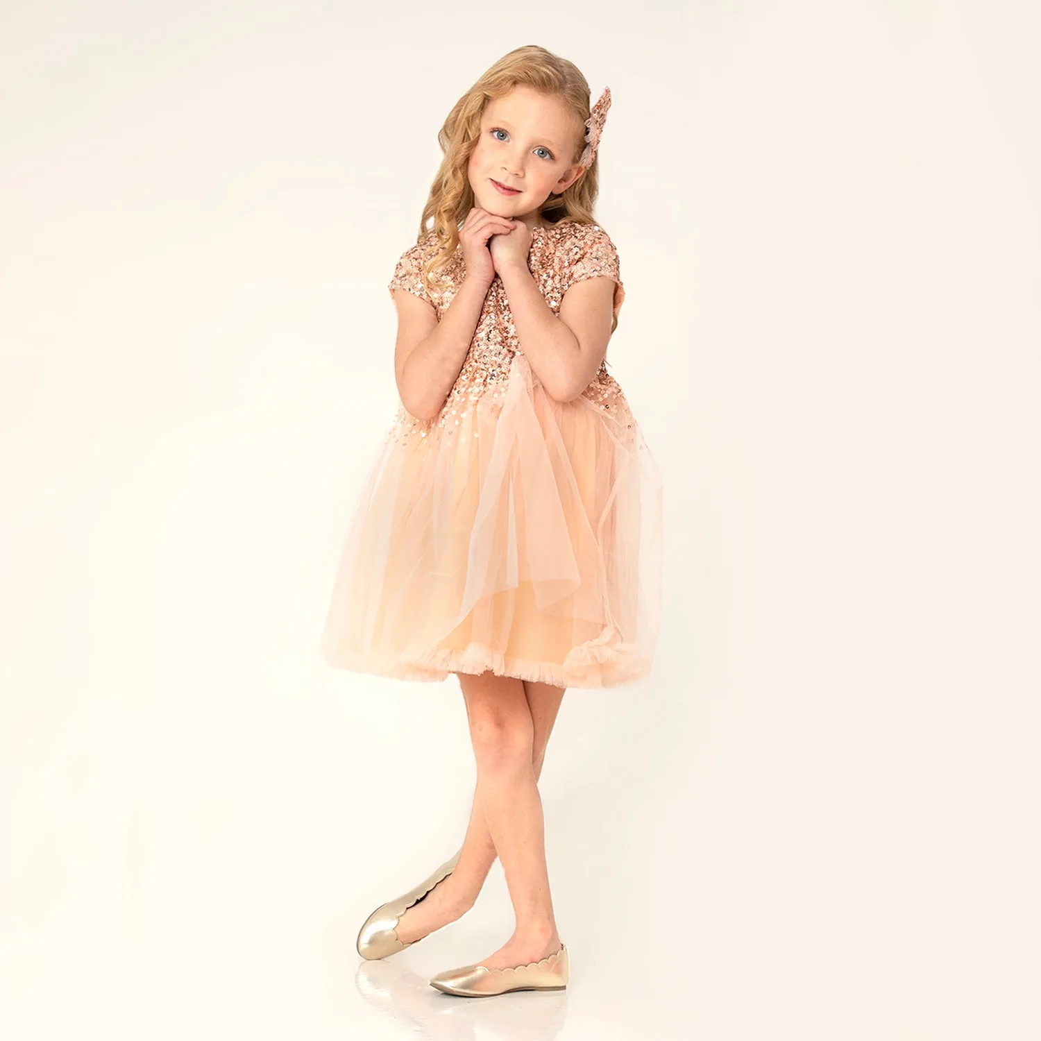 Glitter Party Dress With Clips