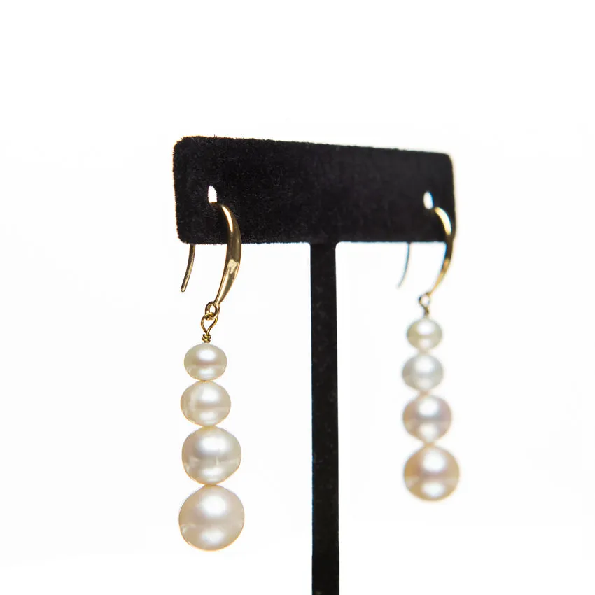 Graduated Pearl Earrings