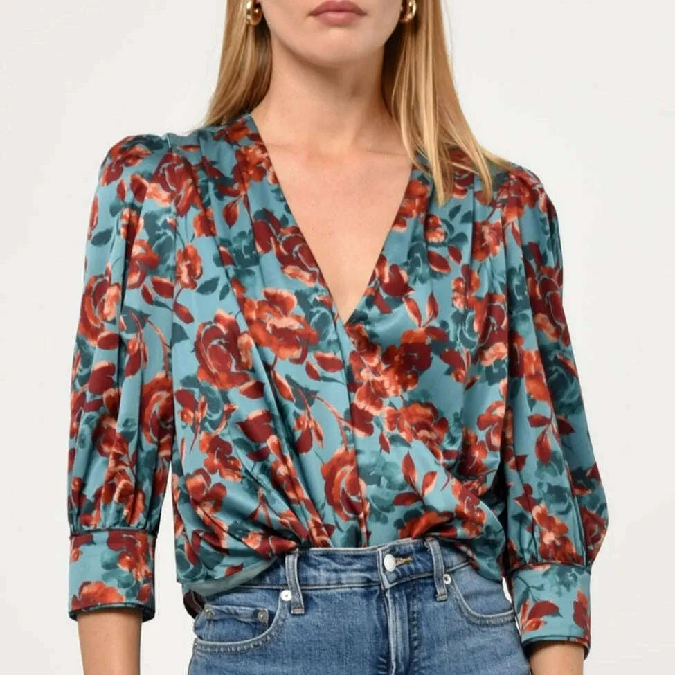 Greylin - Lourdes Wrap Front Blouse