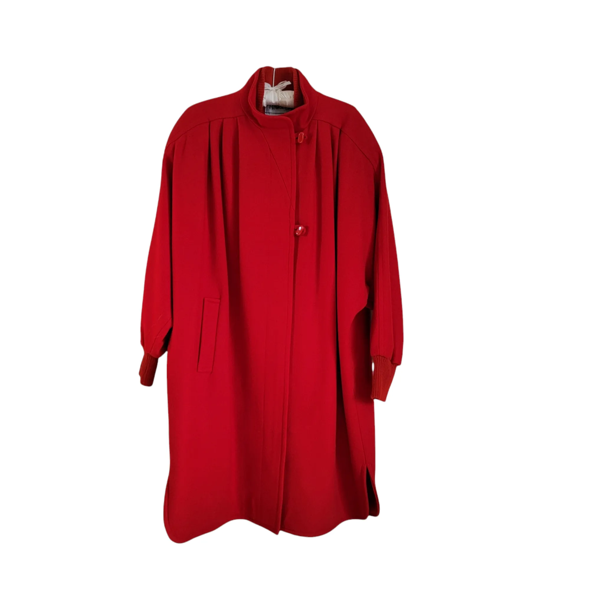 Herman Kay Oversized Red Wool Coat Size M-L