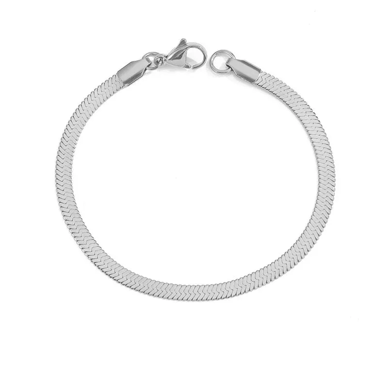 Herringbone Stainless Steel Bracelet