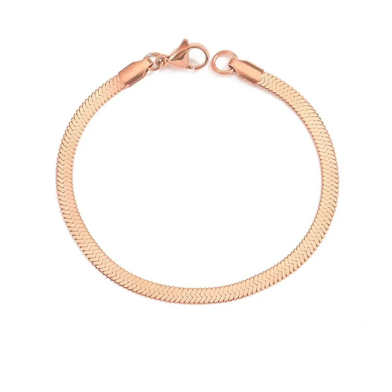 Herringbone Stainless Steel Bracelet