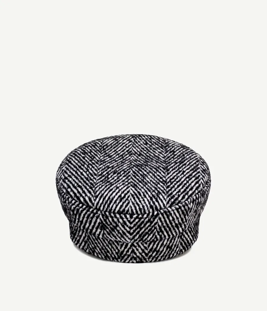 Herringbone-wool Baker Boy Cap