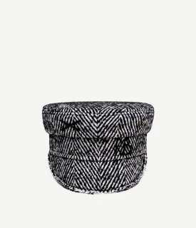 Herringbone-wool Baker Boy Cap