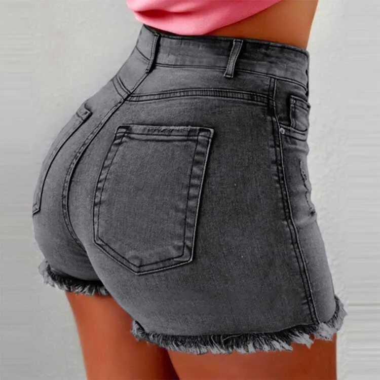 High Waist Tight Denim Shorts