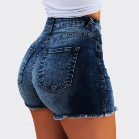 High Waist Tight Denim Shorts