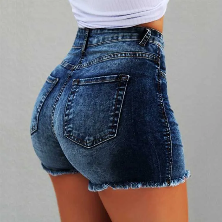 High Waist Tight Denim Shorts