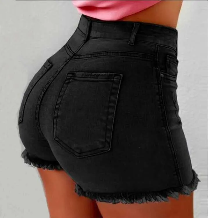 High Waist Tight Denim Shorts
