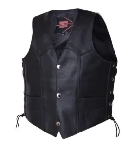Kids Leather Vest - Side Laces