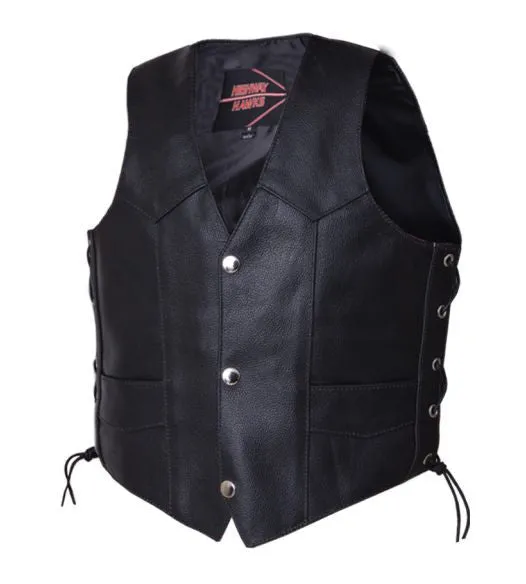 Kids Leather Vest - Side Laces