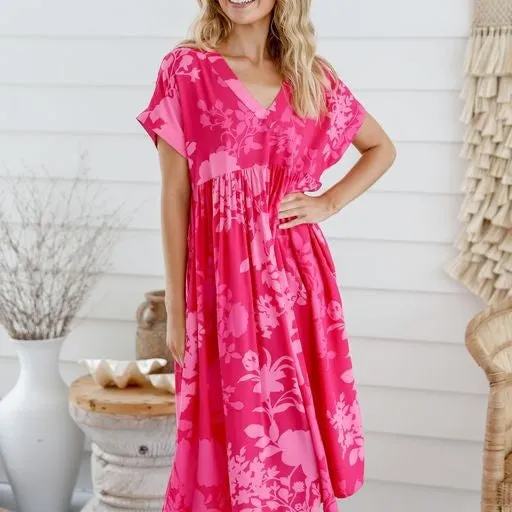 Kristen dress hot Pink