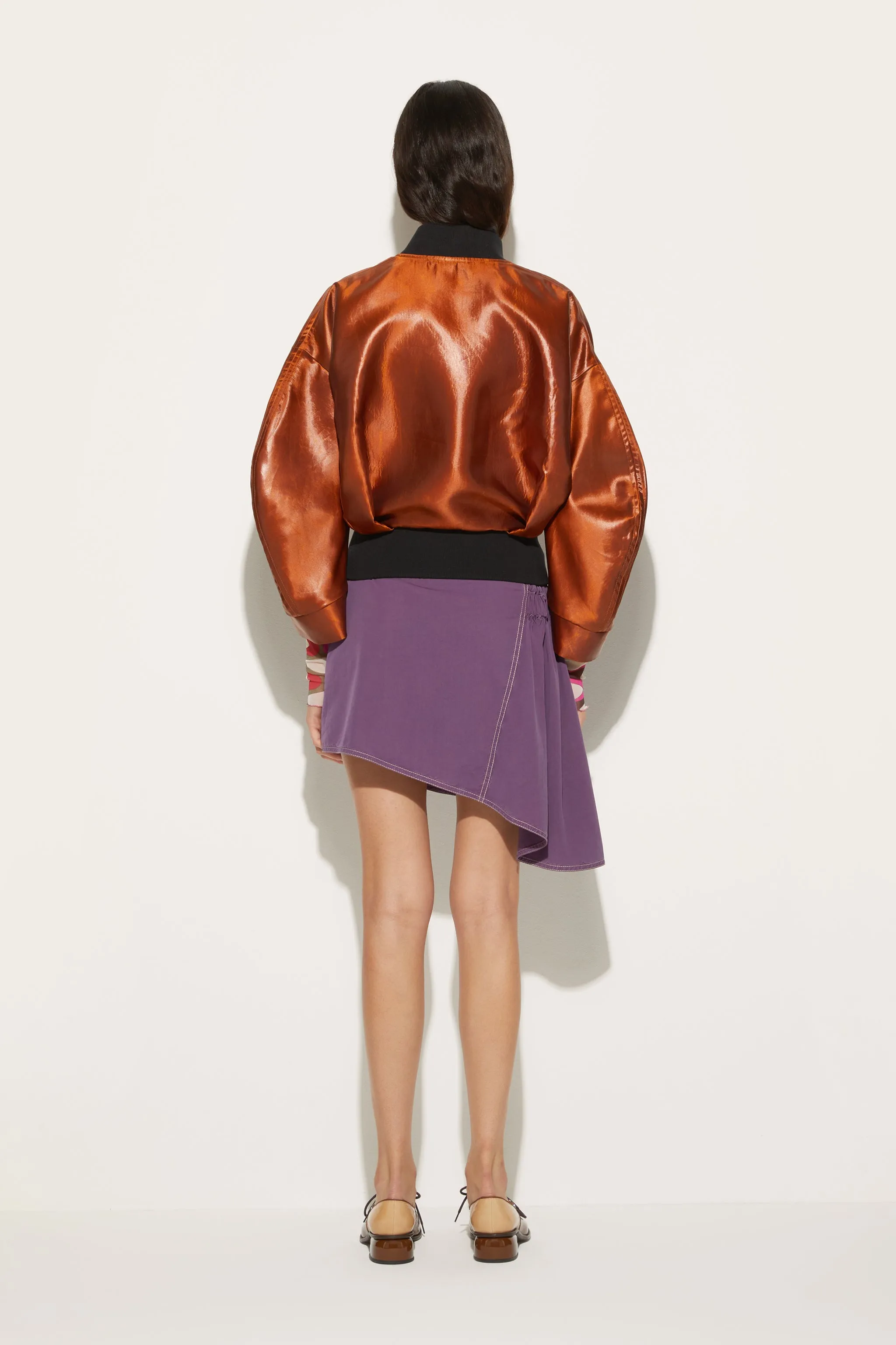 Leather-Effect Bomber Jacket