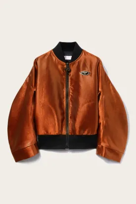 Leather-Effect Bomber Jacket