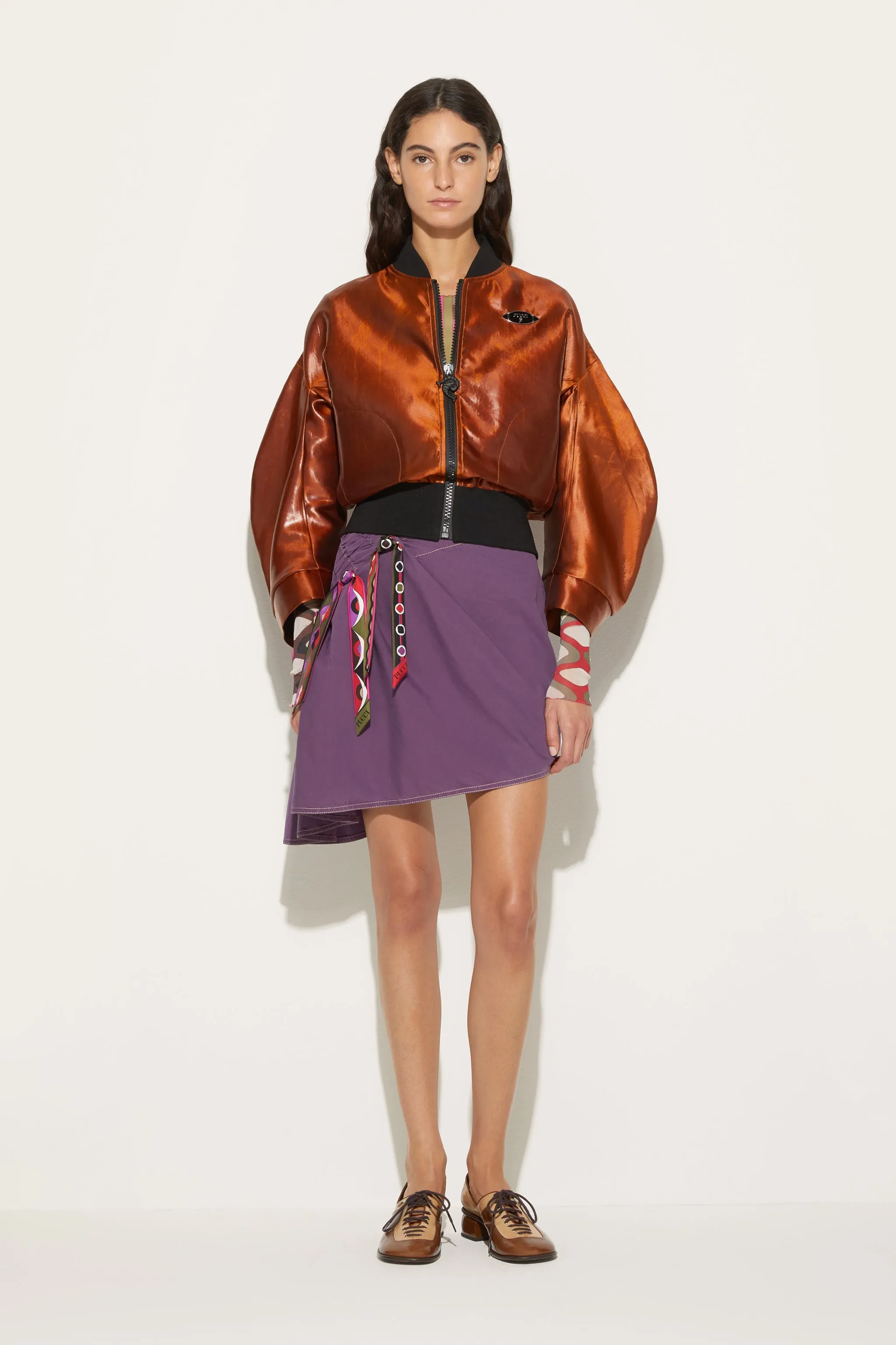 Leather-Effect Bomber Jacket