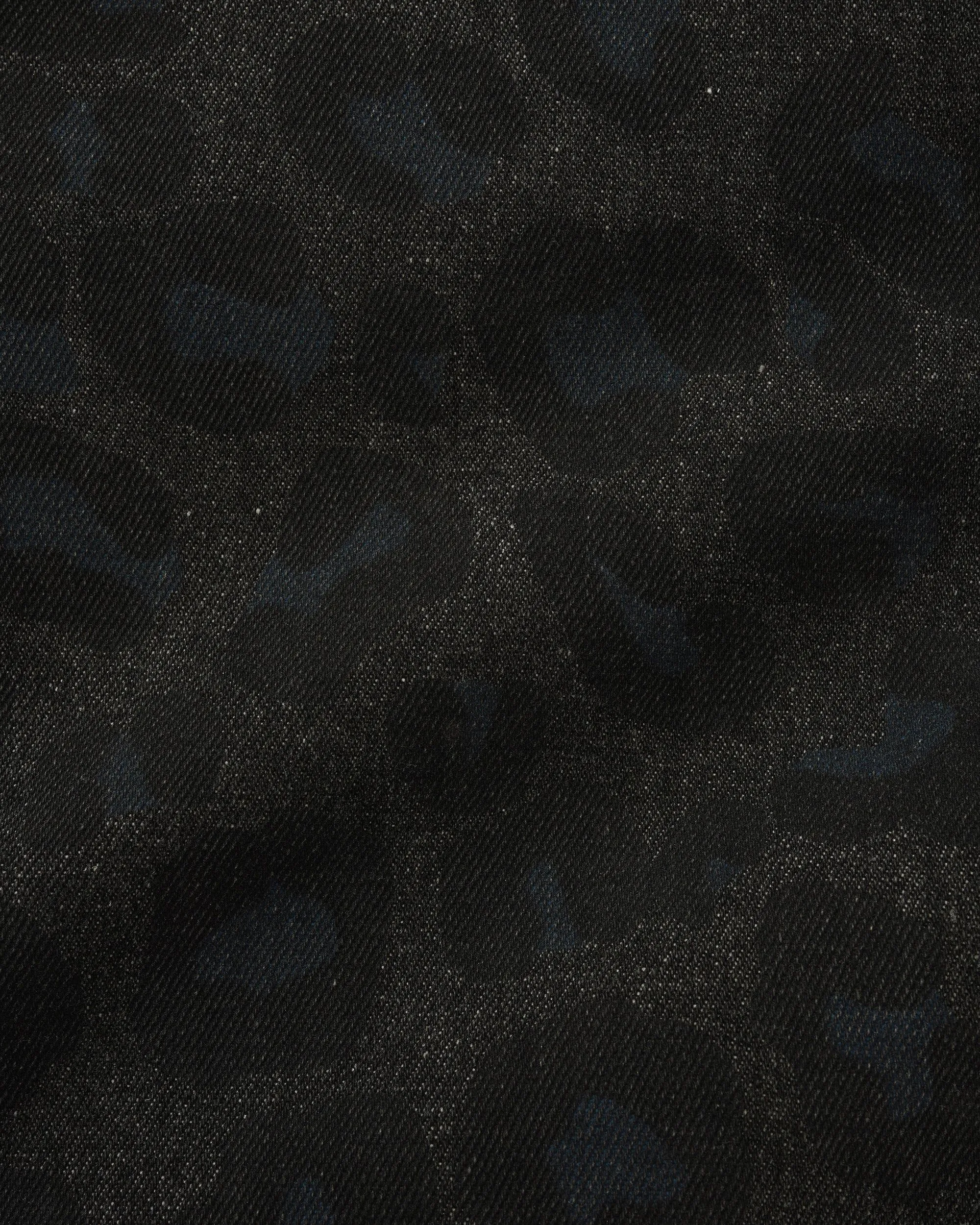 Leopard Denim Shorts, Black
