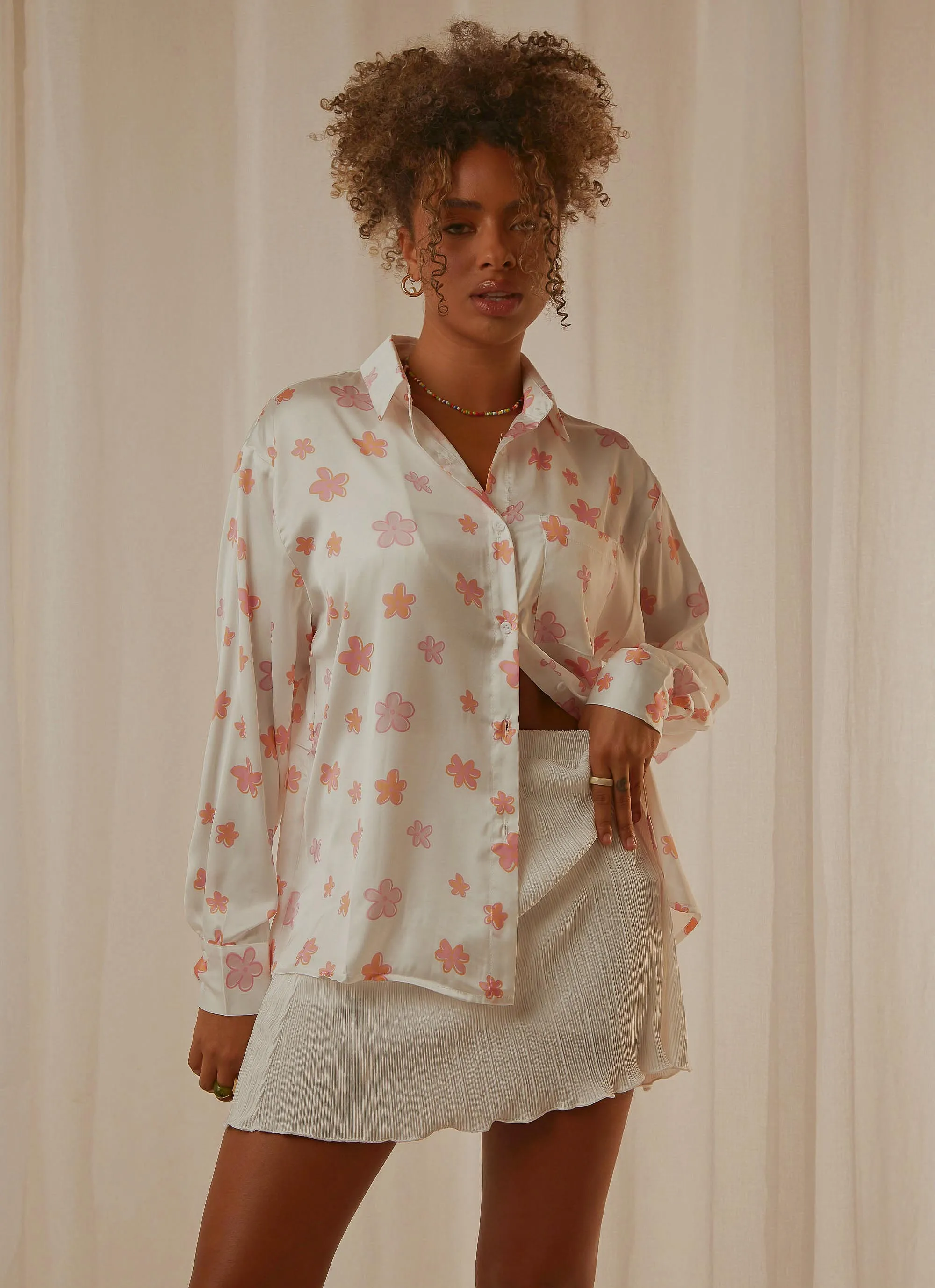 Love Interest Shirt  - Pink Wild Poppies